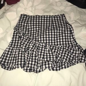 Gingham Ruffle Skirt